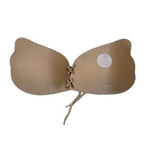 Self Adhesive Bra B Cup Backless Winged Goddess Nude